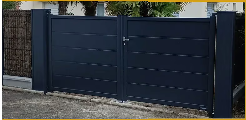 Portail aluminium anthracite